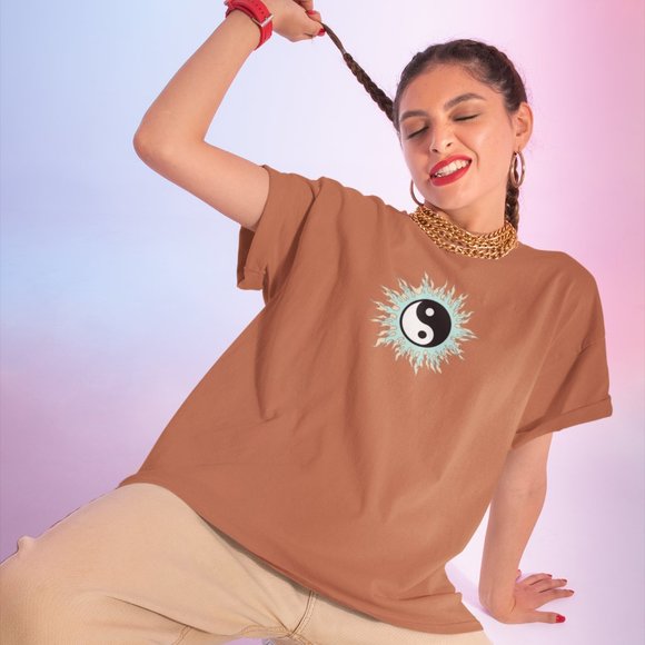 Comfort Colors Tops - The Yin Yang Ring of Fire T-Shirt